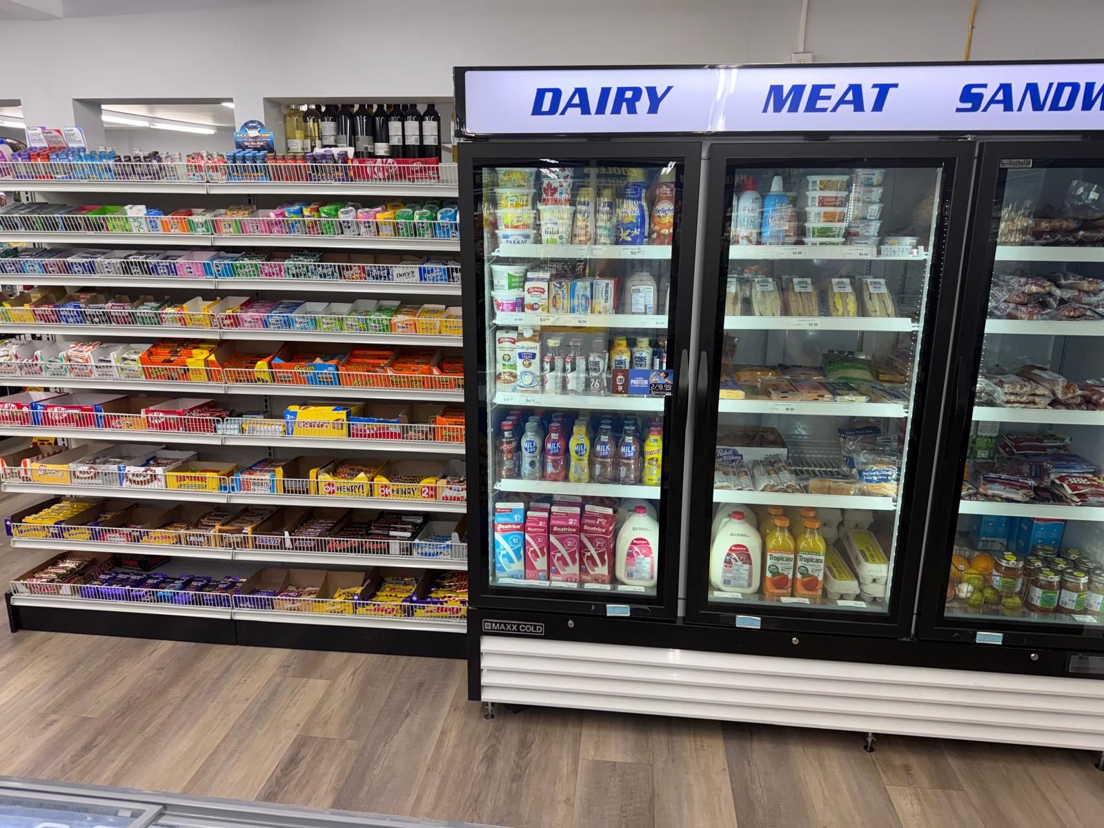 The dairy, meat and sandwich cooler at Garven Convenience